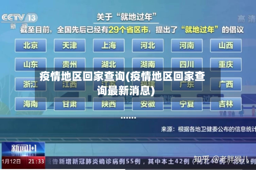 疫情地区回家查询(疫情地区回家查询最新消息)